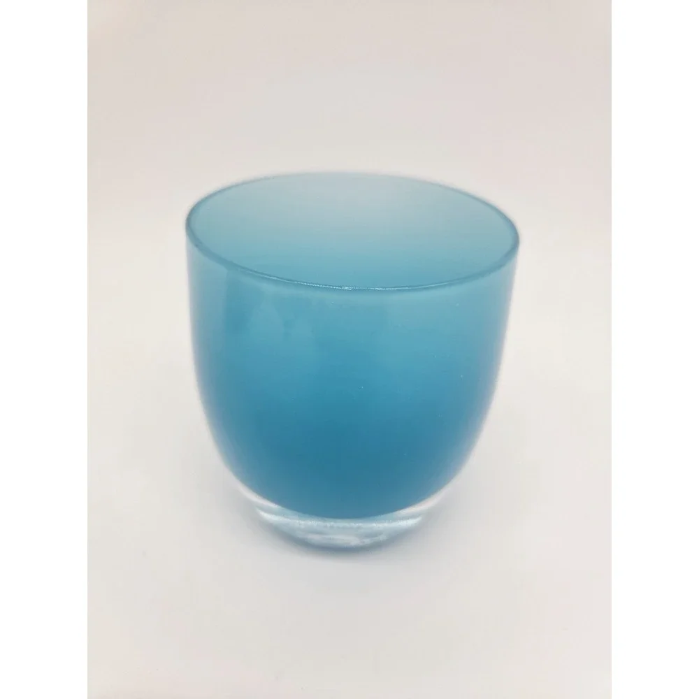 Glassybaby Cabo Blue Votive Pre Trisk Tag 3 9/16